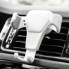 Metal spiral hook car phone holder air vent mount detail