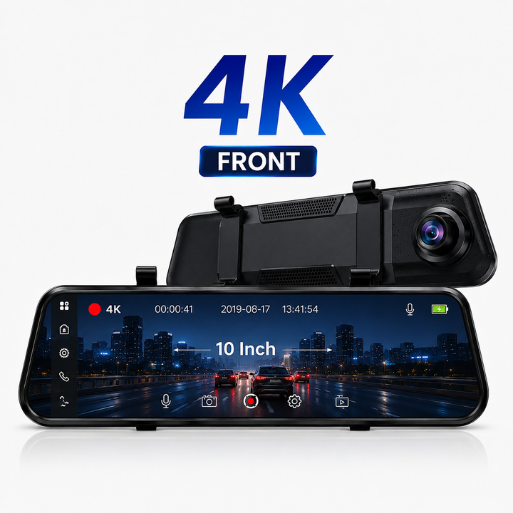 10-Inch Full-Screen 4K + 2K Dual Dash Cam