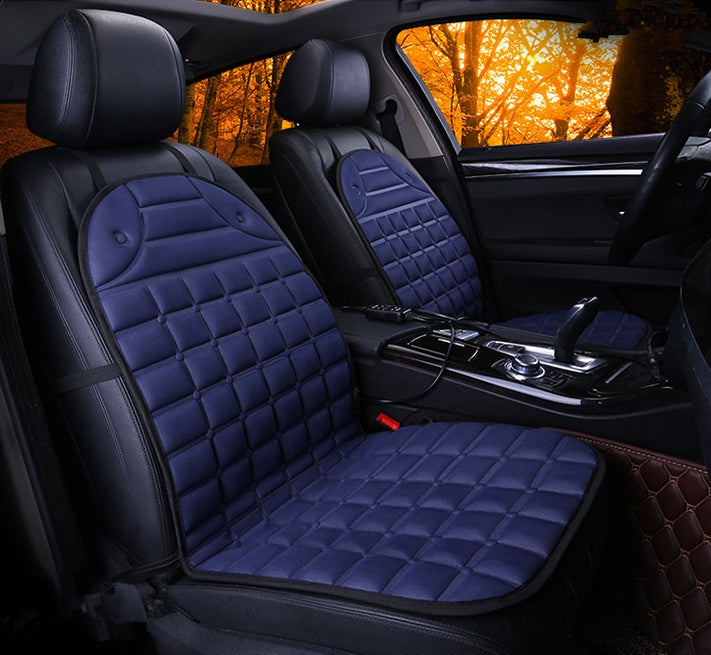 12V heated car seat cushion – blue, double seat