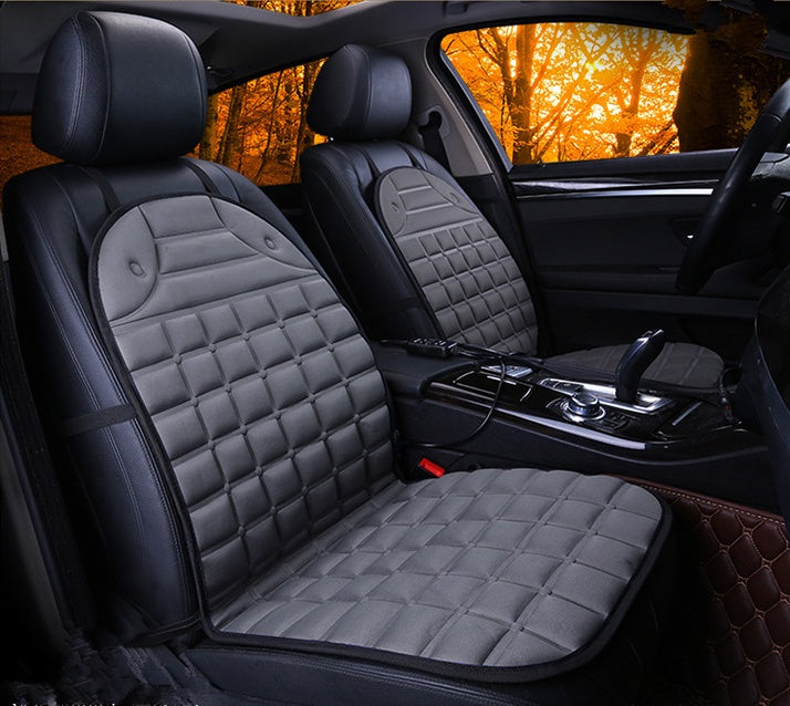 12V heated car seat cushion – gray, double seat