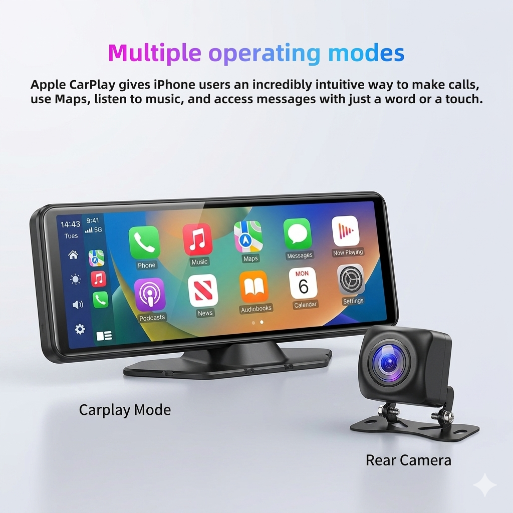 4K dash cam integrated into 10.26 inch car display