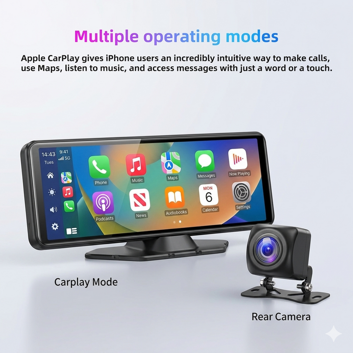 4K dash cam integrated into 10.26 inch car display