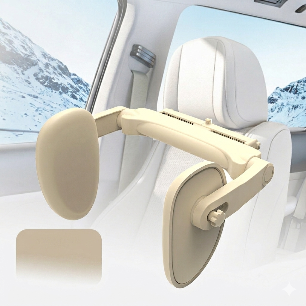 Car Headrest Side Sleeping Pillow – Multi-Directional Adjustable Memory Foam Children's Neck Support for Travel