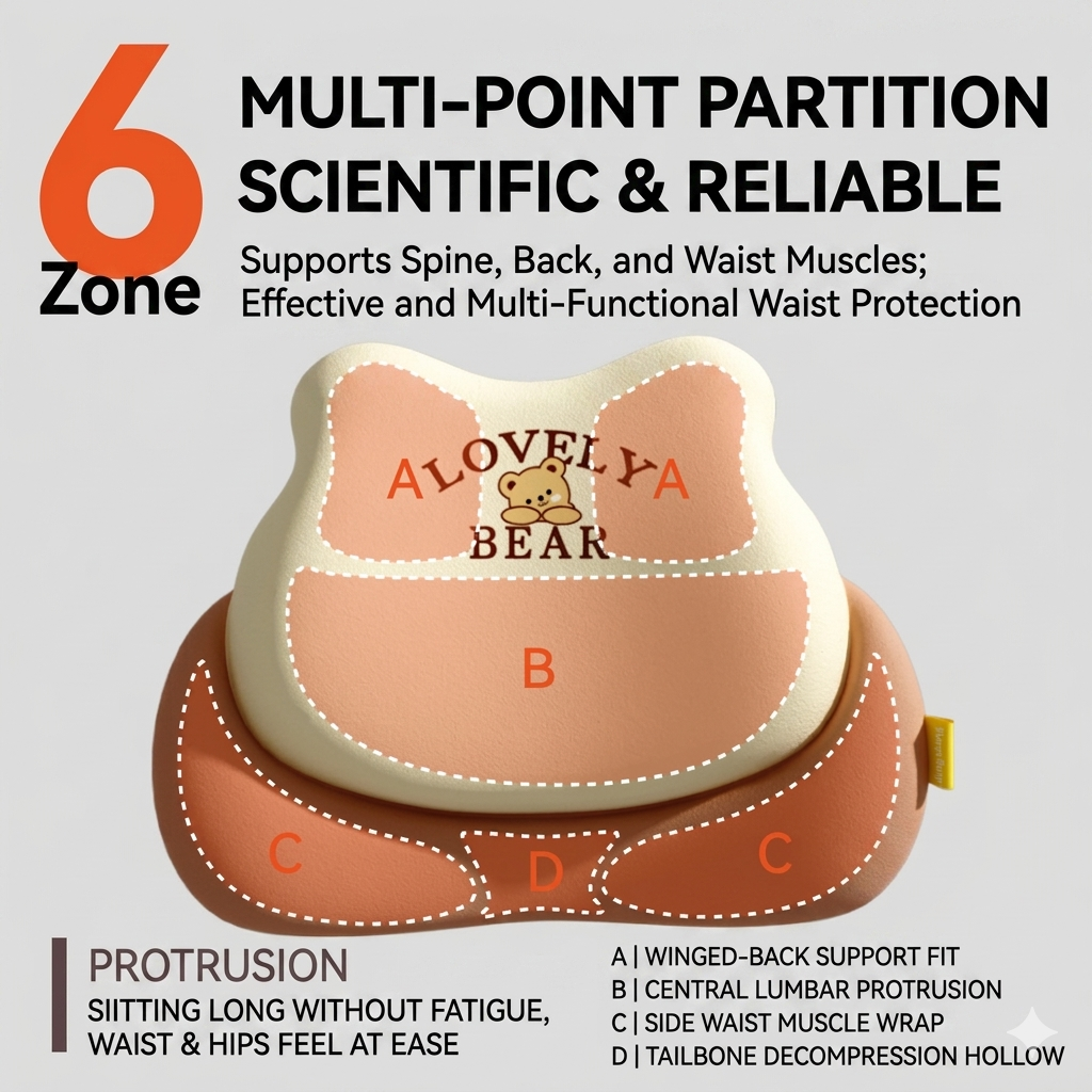 Car lumbar support with headrest pillow set full view