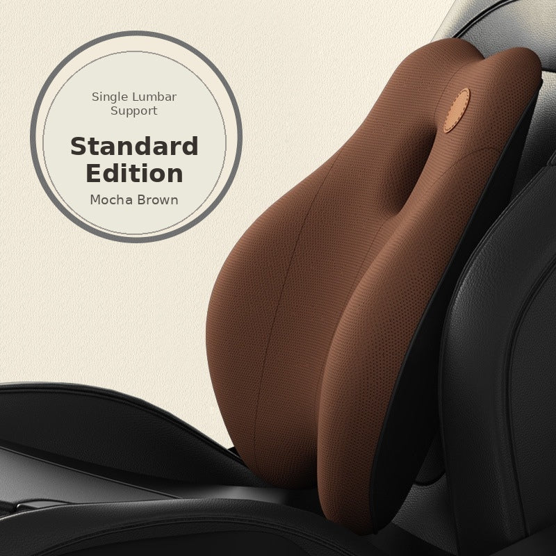 Memory foam car seat back support cushion with quad-motor vibration