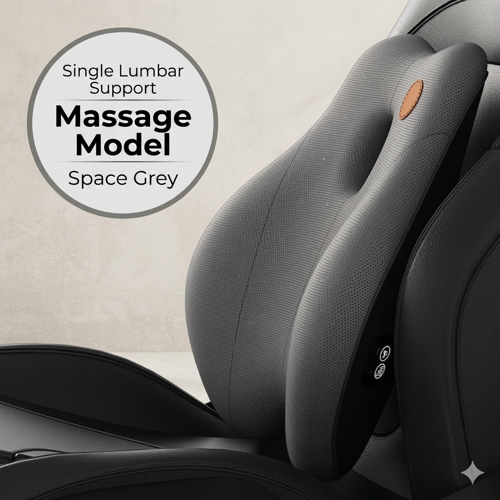 Ergonomic car lumbar cushion with slow-rebound memory foam