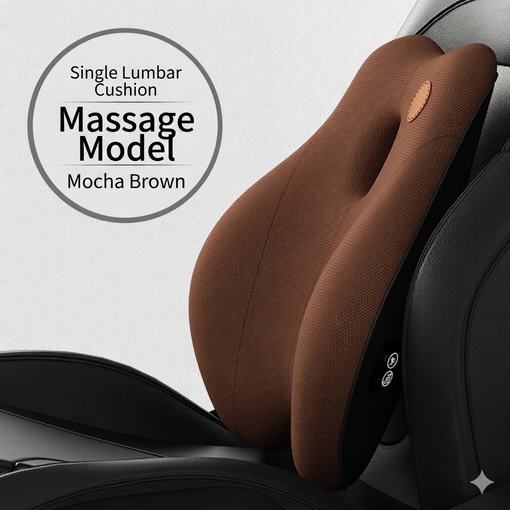 Vibration lumbar cushion installed on car driver seat