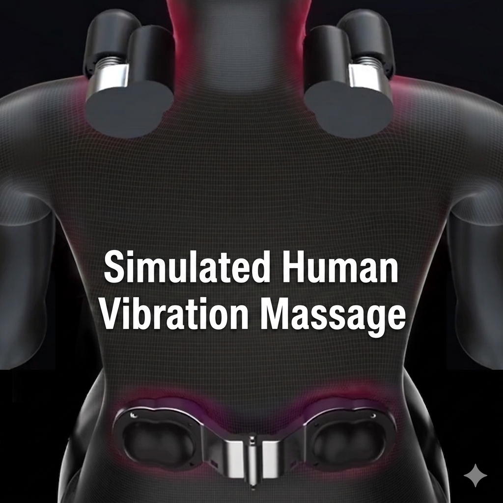 Vibrating lumbar cushion and headrest pillow for car seat