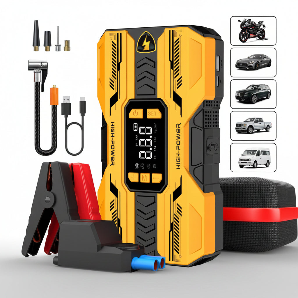 Car emergency kit with jump starter