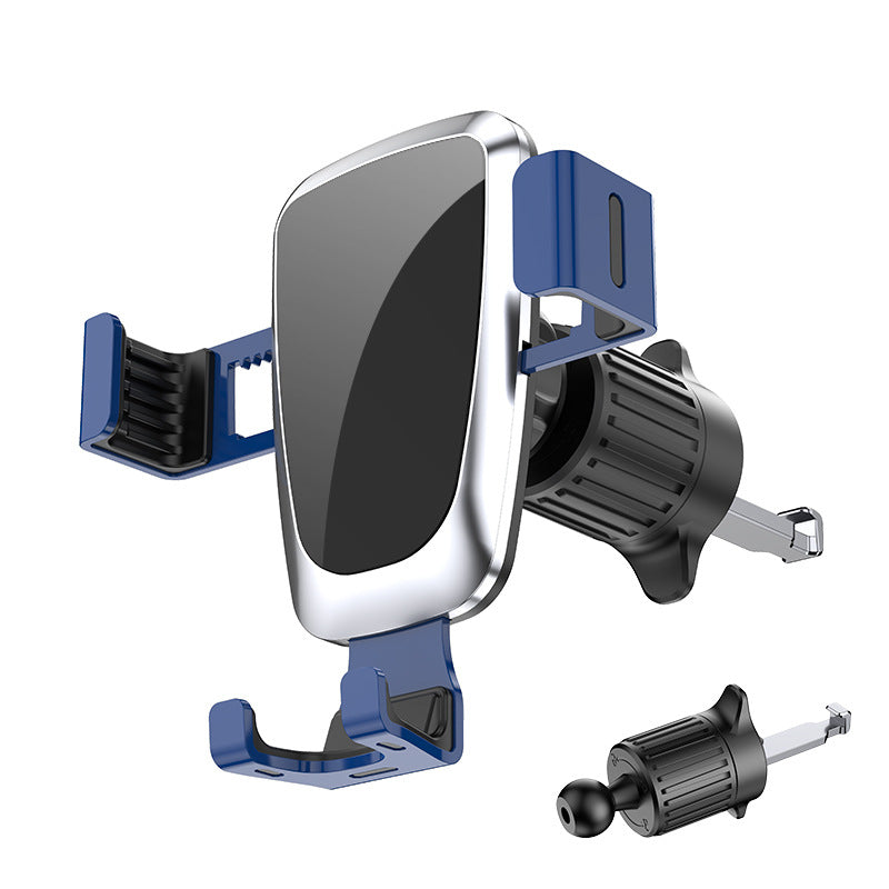 Metal Car Phone Holder with Spiral Hook Air Vent Mount, Anti-Shake Smartphone Navigation Stand for Compatible Mobile Devices
