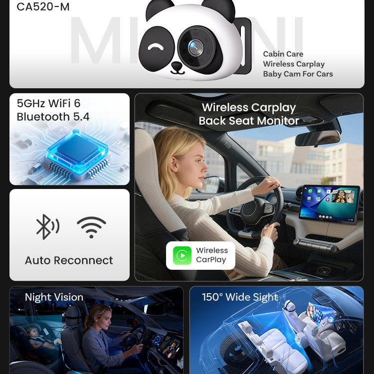 CA520M CarPlay Adapter side view and camera unit