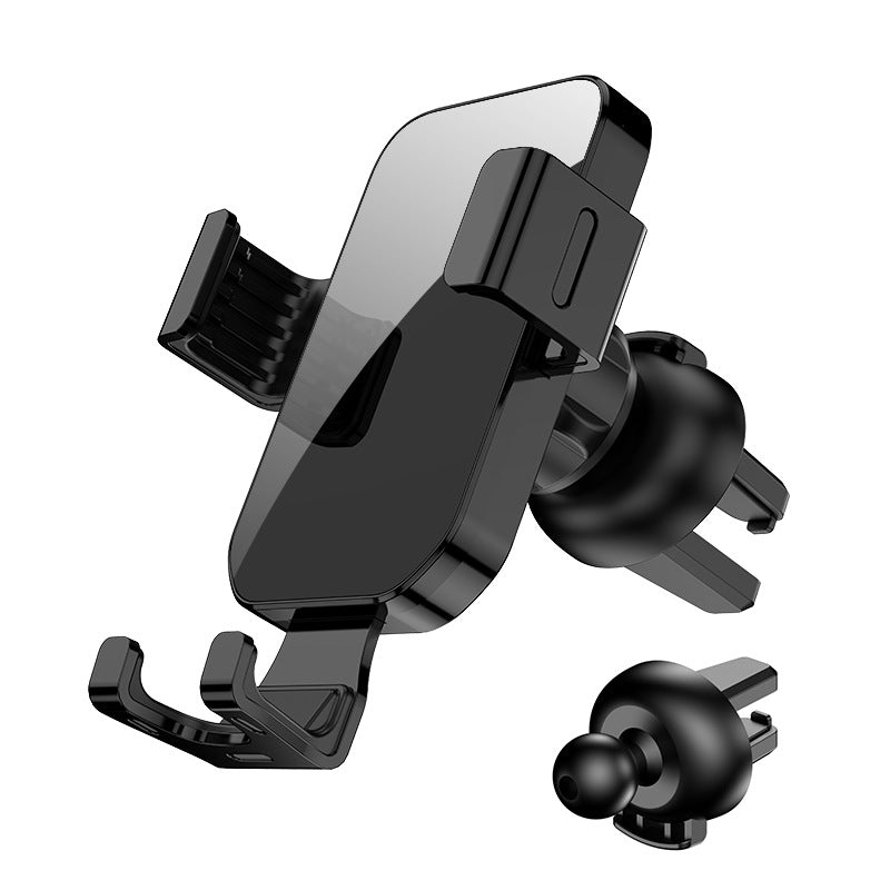 Metal Car Phone Holder with Spiral Hook Air Vent Mount, Anti-Shake Smartphone Navigation Stand for Compatible Mobile Devices