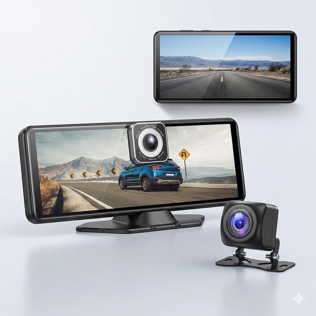 Wireless Apple CarPlay display with Bluetooth and WiFi