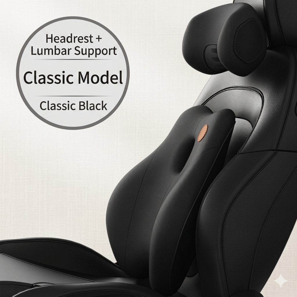 Car lumbar and headrest cushion set packaging