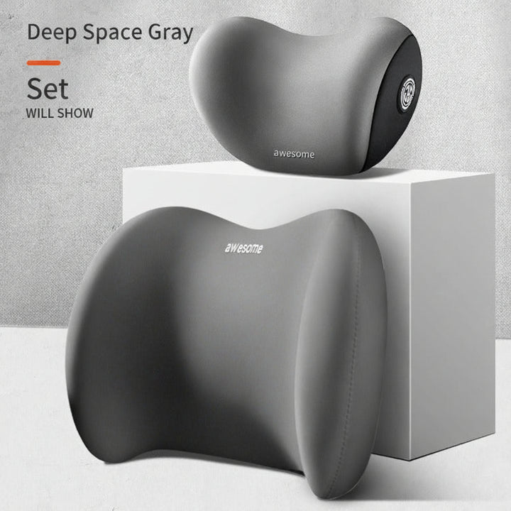 Ergonomic car seat neck support pillow side view