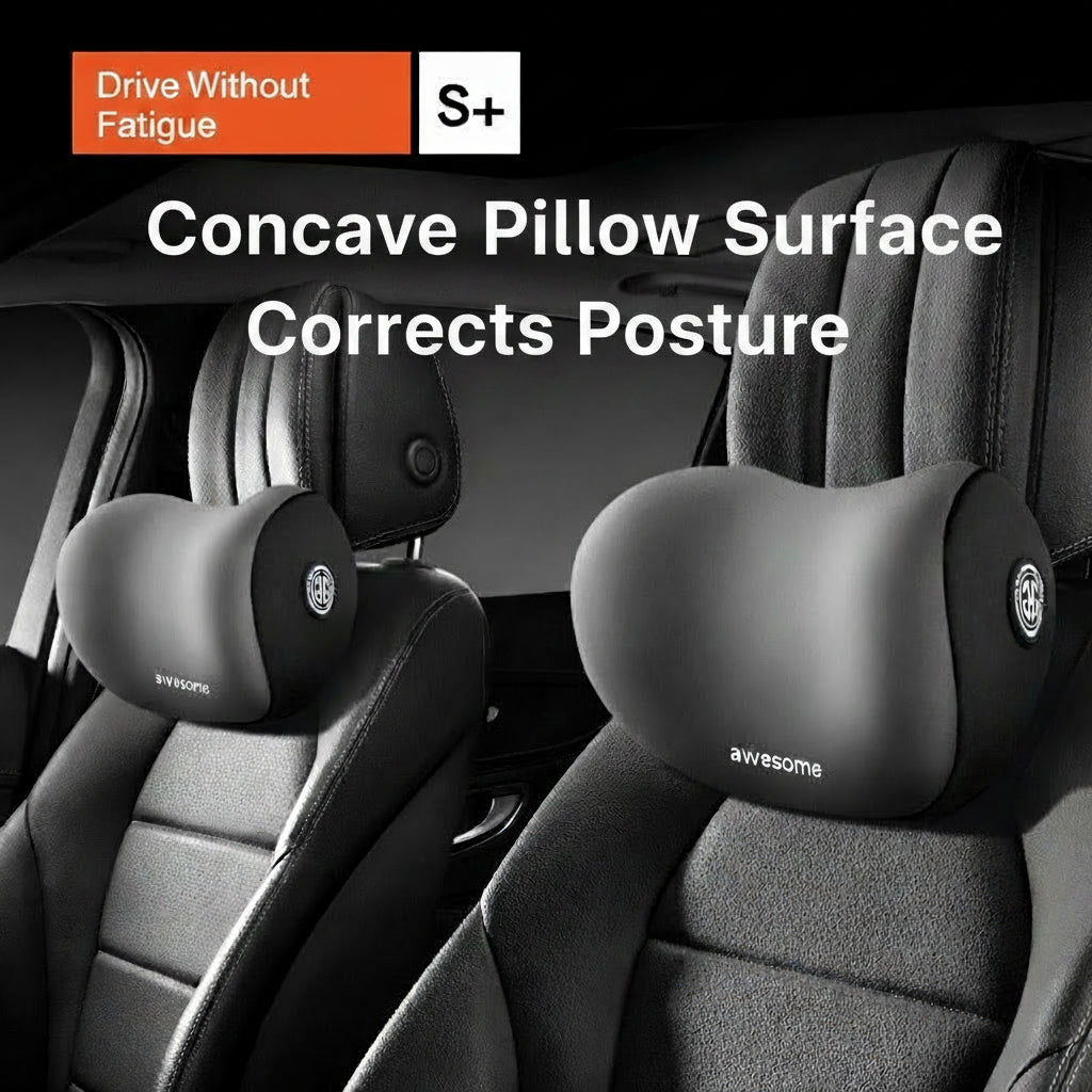 Car seat support cushion set for commuting and travel