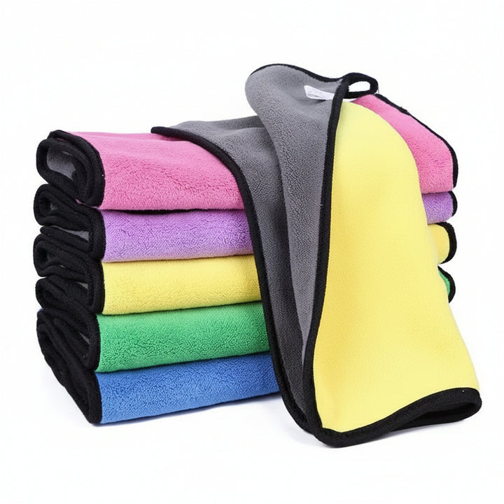 Coral velvet car wash towel for vehicle drying