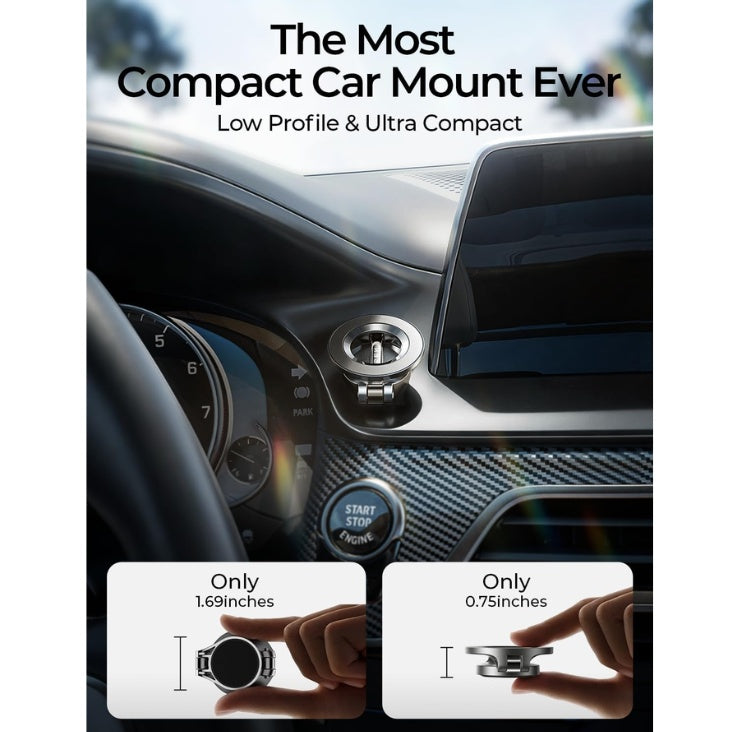 Magnetic car phone mount – view 3