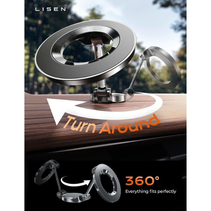 Magnetic car phone mount – view 5