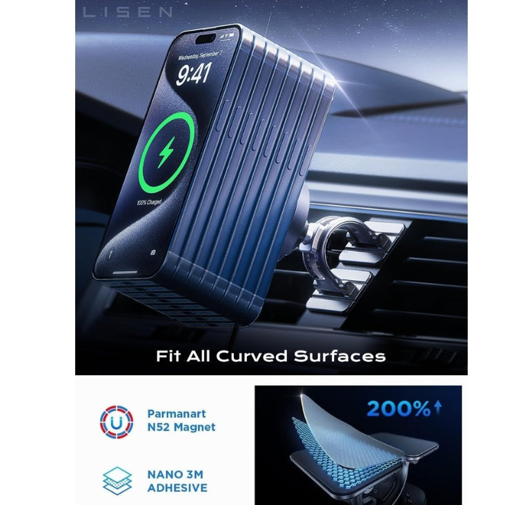 Magnetic wireless charging car mount – view 2