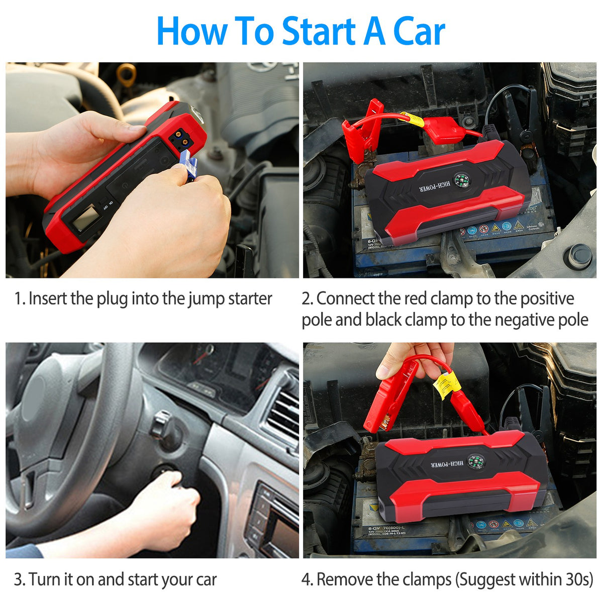 Portable car jump starter – view 4