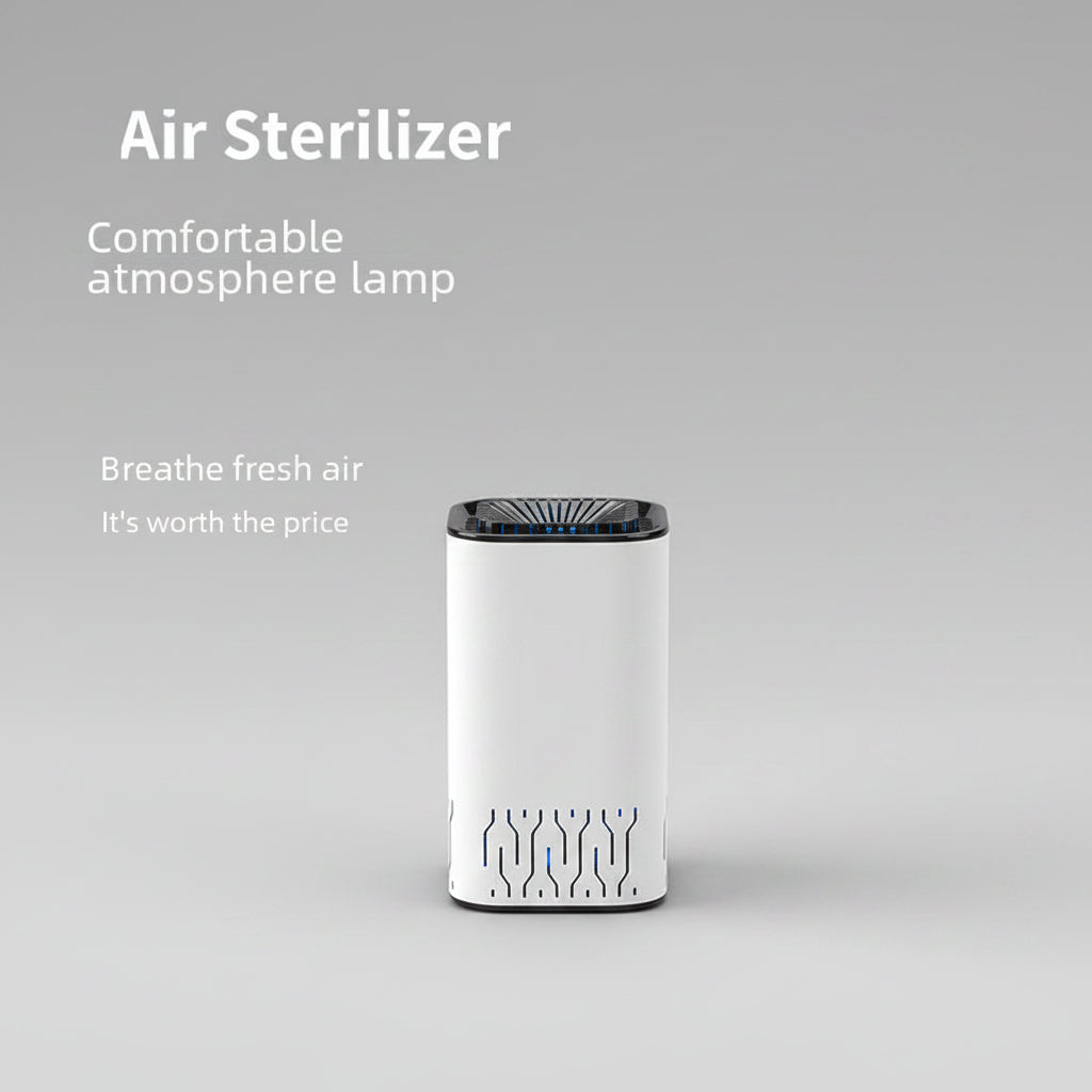 Compact portable car air cleaner cylindrical design