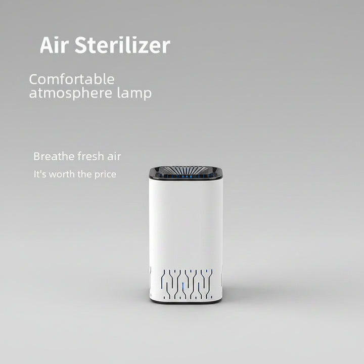 Compact portable car air cleaner cylindrical design
