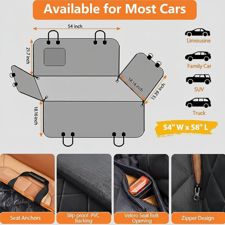 rear seat dog travel mat
