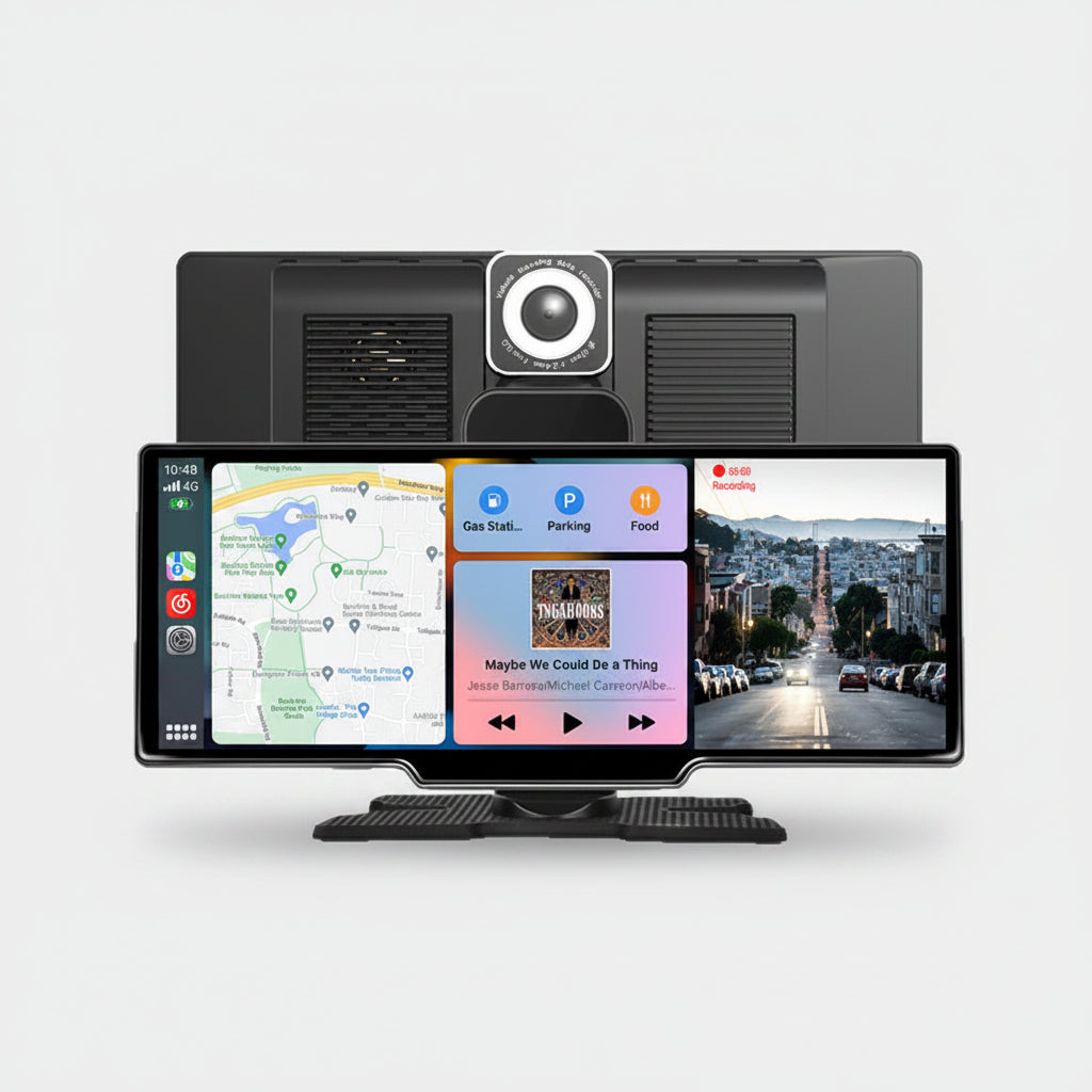 Smart car display with 1080P rear camera monitor