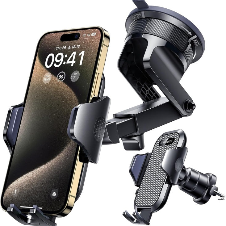 Suction cup car phone holder – main product view