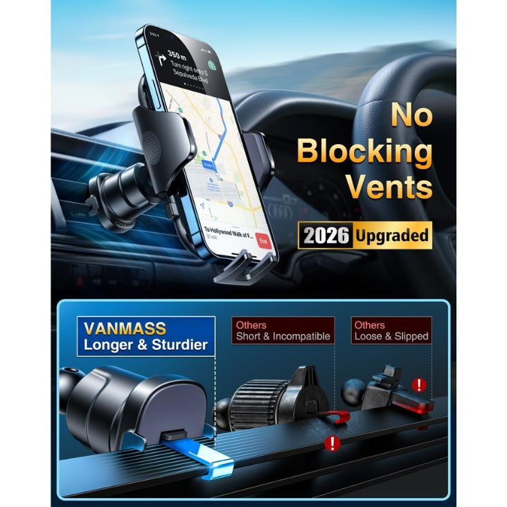 Suction cup car phone holder – view 2
