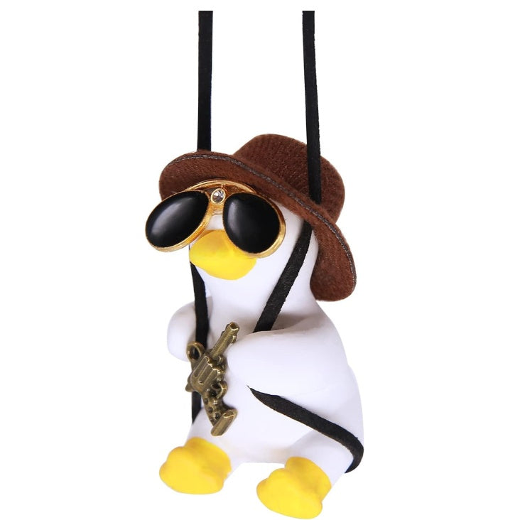 Swinging duck car mirror ornament – view 3