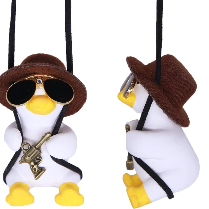 Swinging duck car mirror ornament – view 5